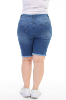 Short summer jeans with disheveled legs