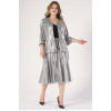 Luxurious silver plus size cardigan-jacket