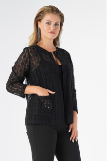 Luxurious lace black plus size cardigan