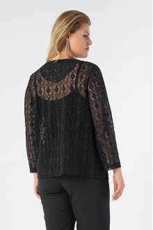 Luxurious lace black plus size cardigan