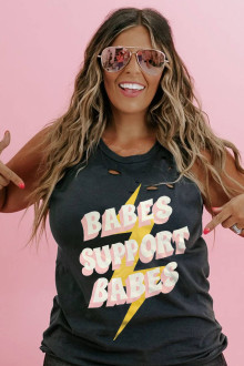 Plus size tank top Babes