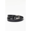 Black plus size belt with silver brushed buckle