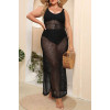 Long knitted beach plus size dress