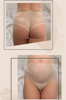 Luxury tulle and lace bikinis in beige