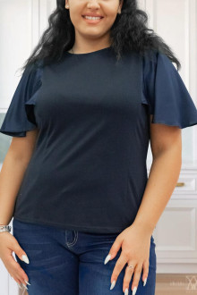 T-SHIRT WITH SATIN SLEEVES