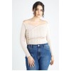 BARDOT TOP WITH BUTTONS
