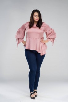 SATIN TOP WITH PEPLUM