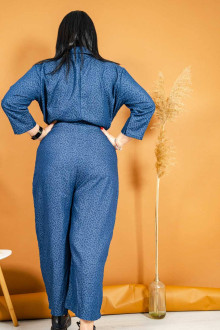 DENIM JACQUARD JUMPSUIT