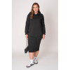 Cotton sweatshirt and skirt set in black