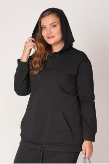 Cotton sweatshirt and skirt set in black