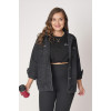 Anthracite plus size loose denim jacket