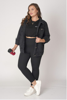 Anthracite plus size loose denim jacket