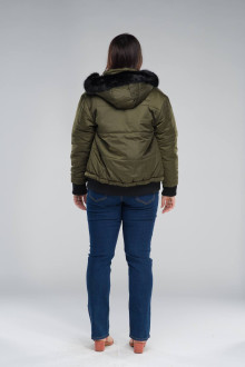 PADDED JACKET WITH FUR TRIM