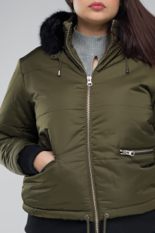 PADDED JACKET WITH FUR TRIM