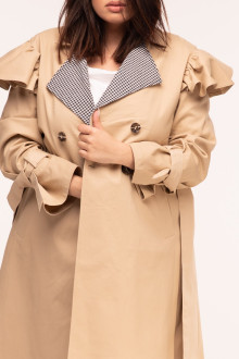 TRENCH COAT WITH GINGHAM