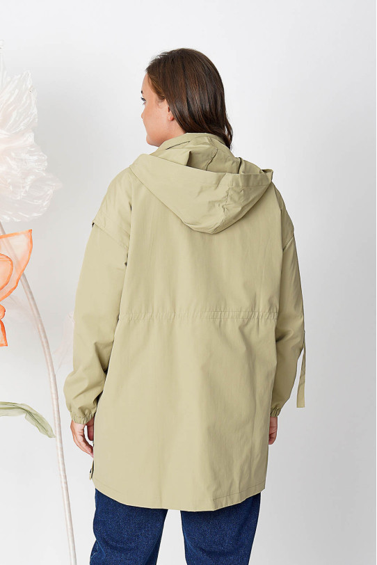 Modern khaki lined parka