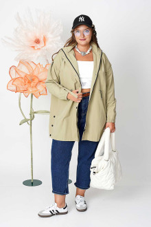 Modern khaki lined parka