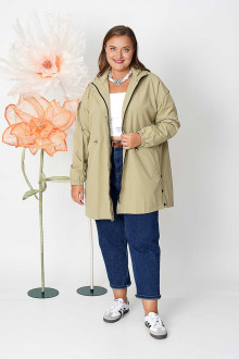 Modern khaki lined parka