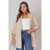 Elegant beige plus size blazer