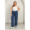 Loose maxi jeans with cargo pockets