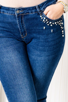 Maxi jeans with pearls