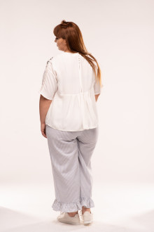 WIDE LEG TROUSER IN STRIPE