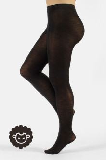 MERINO WOOL TIGHTS - 100 DEN, black