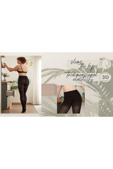 80 DEN Black Opaque Curvy Tights