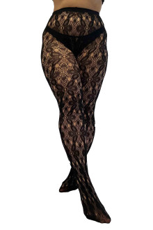 Plus size Large Daisy Floral Net Tights