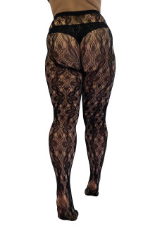 Plus size Large Daisy Floral Net Tights