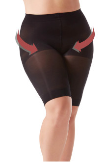 Anti chafing thigh and tummy tuck in black