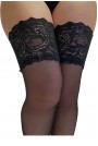 Elegant maxi silicone stockings with wide lace anti chafing on the thighs