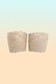 Lace thigh straps against rubbing in beige