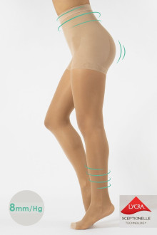 SUPPORT AND SHAPER TIGHTS HIGH WAIST - 20 DEN, natural tan