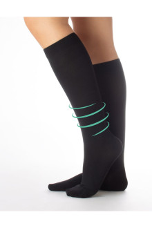 Socks with MEDIUM COMPRESSION - 100 DEN, black, pack of 3 pcs.