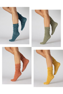 SHINY RUPPED SOCKS - 60 DEN, pack of 4 pcs.