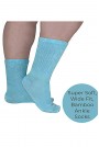 Широки и меки бамбукови чорапи - светло синьо