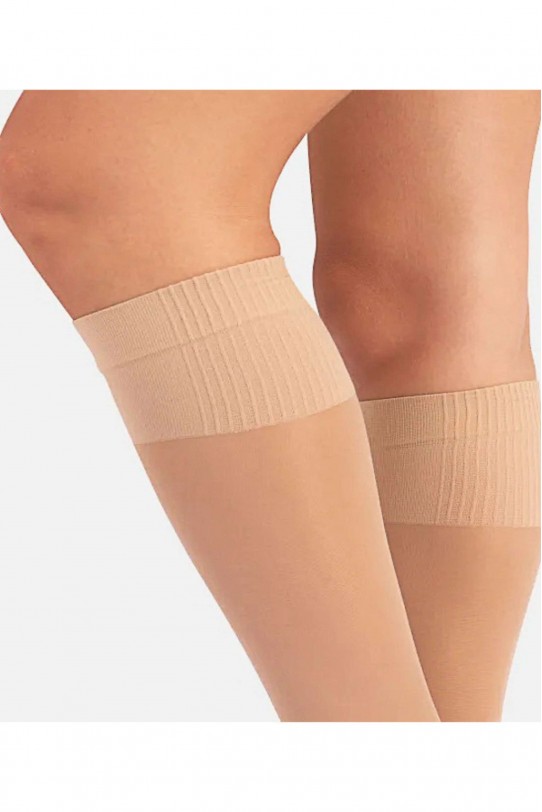 Socks with COMPRESSION - 40 DEN, beige, pack of 3 pcs.