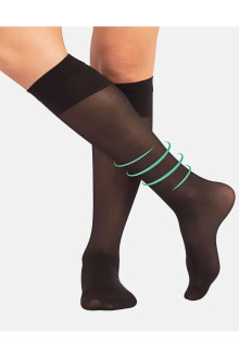 Socks with COMPRESSION - 40 DEN, black, pack of 3 pcs.