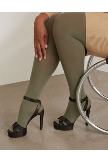 60 DEN Olives Green Opaque Curvy Tights