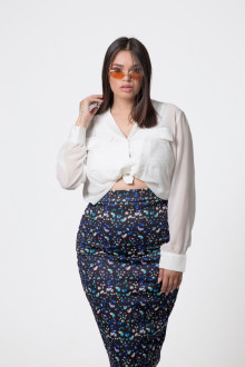 PENCIL SKIRT IN ABSTRACT PRINT