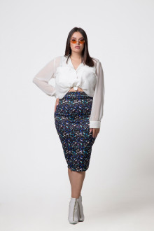 PENCIL SKIRT IN ABSTRACT PRINT