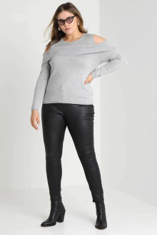 JUMPER WITH COLD SHOULDER & FRILL