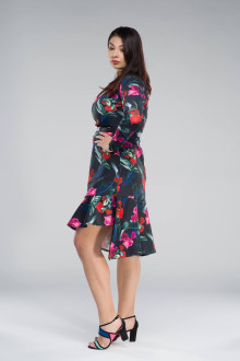 BODYCON DRESS IN WINTER ORCHID PRINT