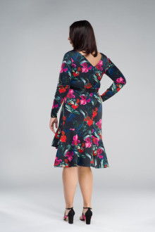 BODYCON DRESS IN WINTER ORCHID PRINT