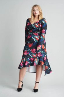 BODYCON DRESS IN WINTER ORCHID PRINT