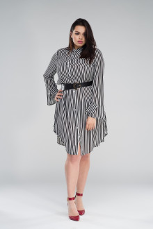 SHIRT DRESS IN STRIPE WITH BELT