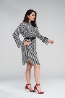 SHIRT DRESS IN STRIPE WITH BELT