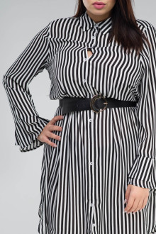 SHIRT DRESS IN STRIPE WITH BELT