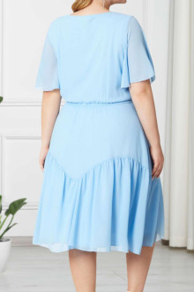 Summer plus size dress in sky blue